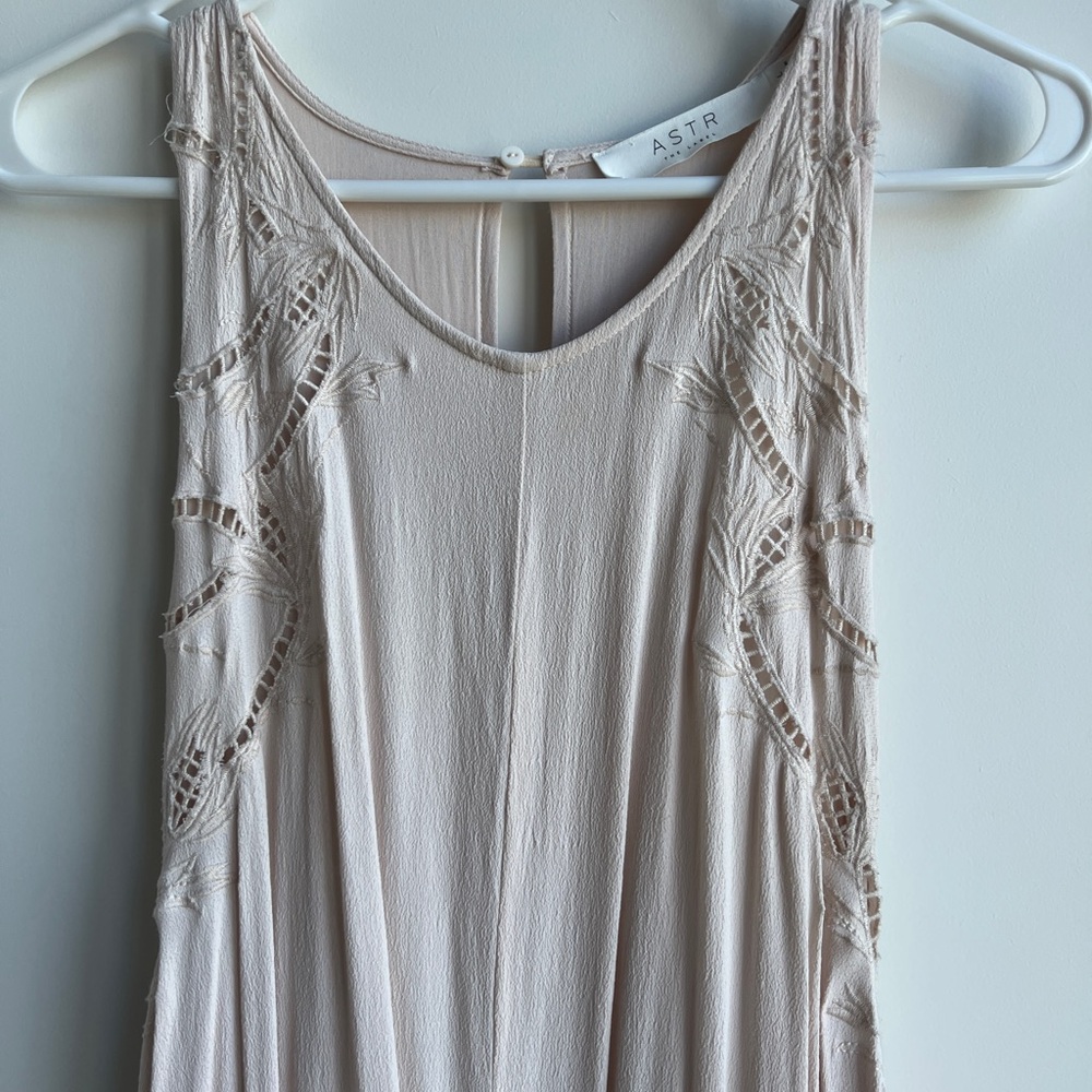 ASTR Contemporary Cream Maxi Dress